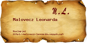 Malovecz Leonarda névjegykártya